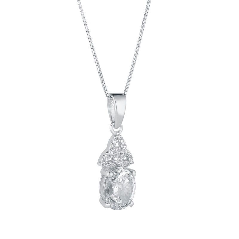 Trinity Knot Birthstone Pendant-April