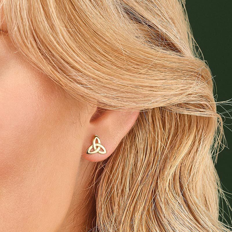 10K Gold Trinity Knot Earring
