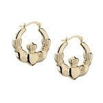 10K Medium Claddagh Hoops