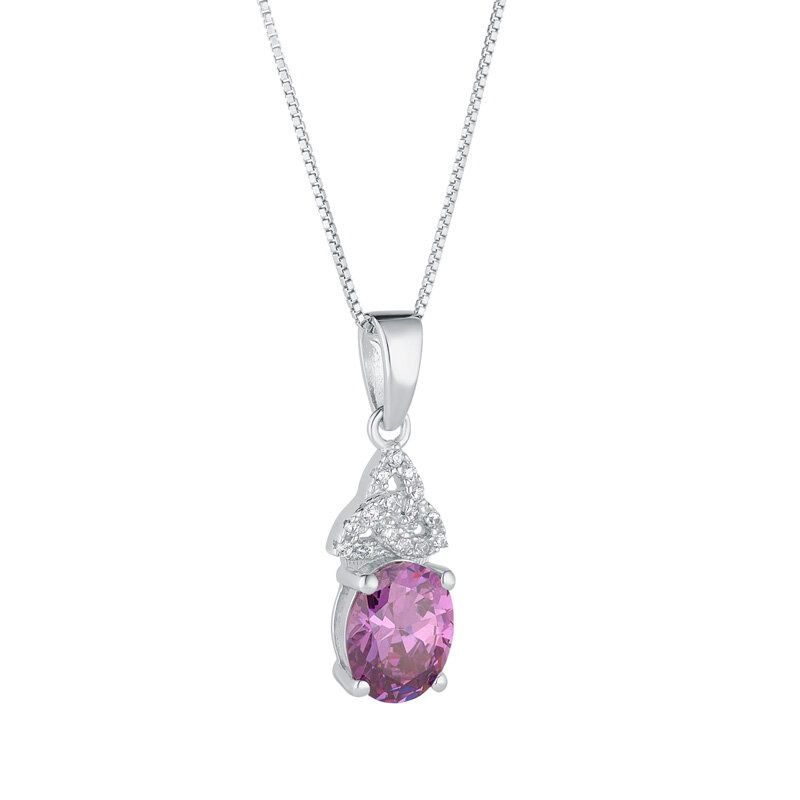 Trinity Knot Birthstone Pendant-February