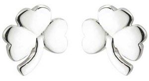 Shamrock Stud earrings-Sterling Silver