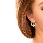 10K Medium Claddagh Hoops