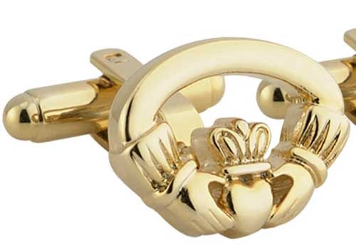 Claddagh Cuff Links-Gold Plated