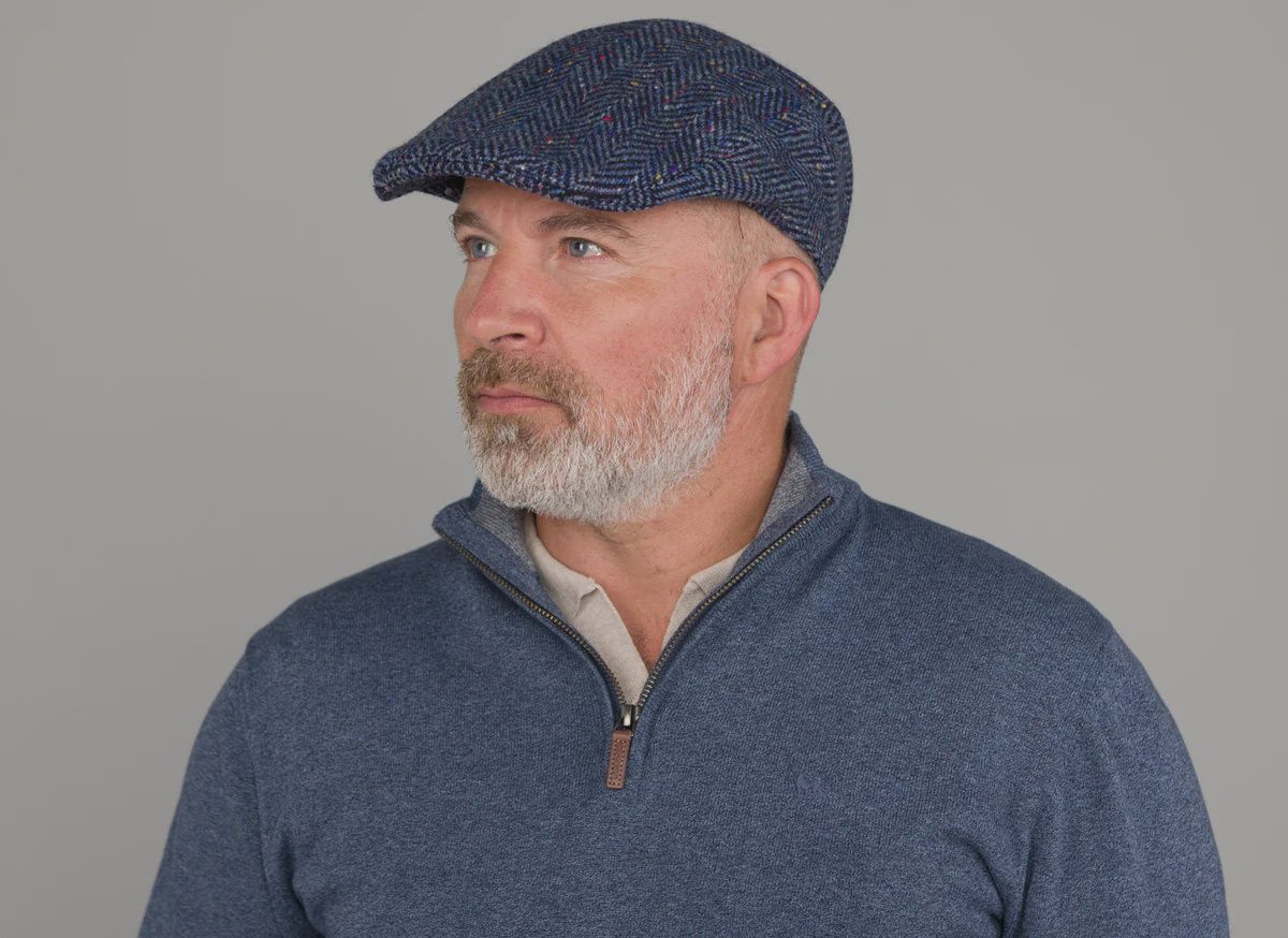 Donegal Touring Cap-Navy Herringbone