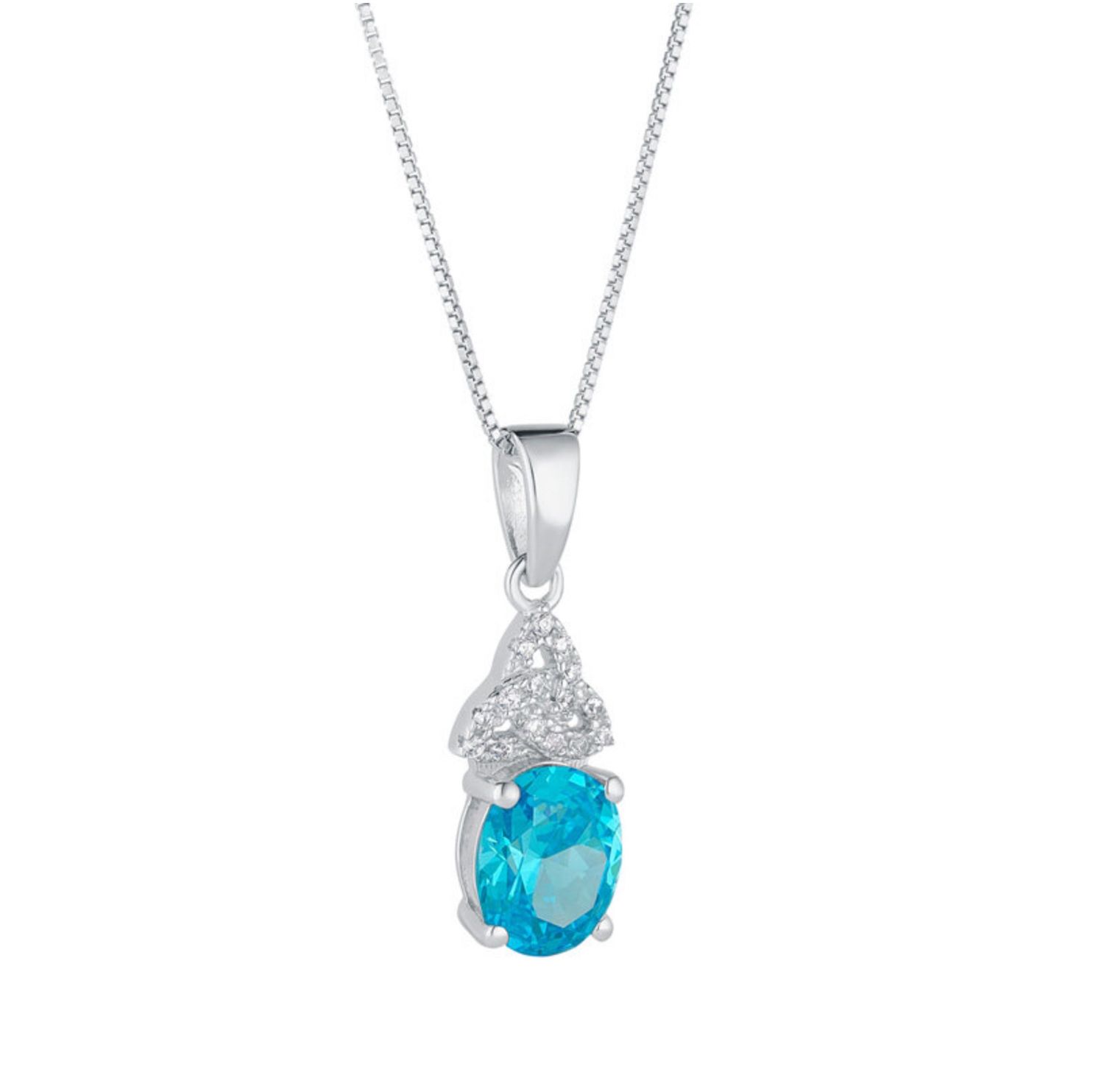 Trinity Birthstone Pendant-March
