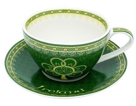 Shamrock Spiral Cup &amp; Saucer