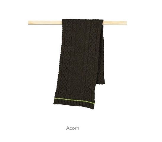 Aran Diamond Scarf - Acorn