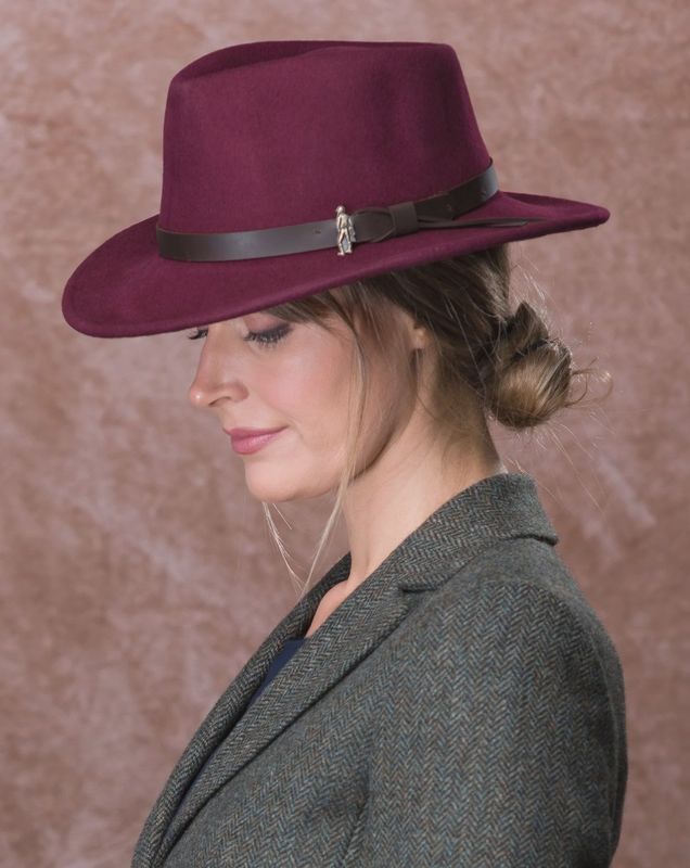 Boston Wool Felt Hat - Burgundy