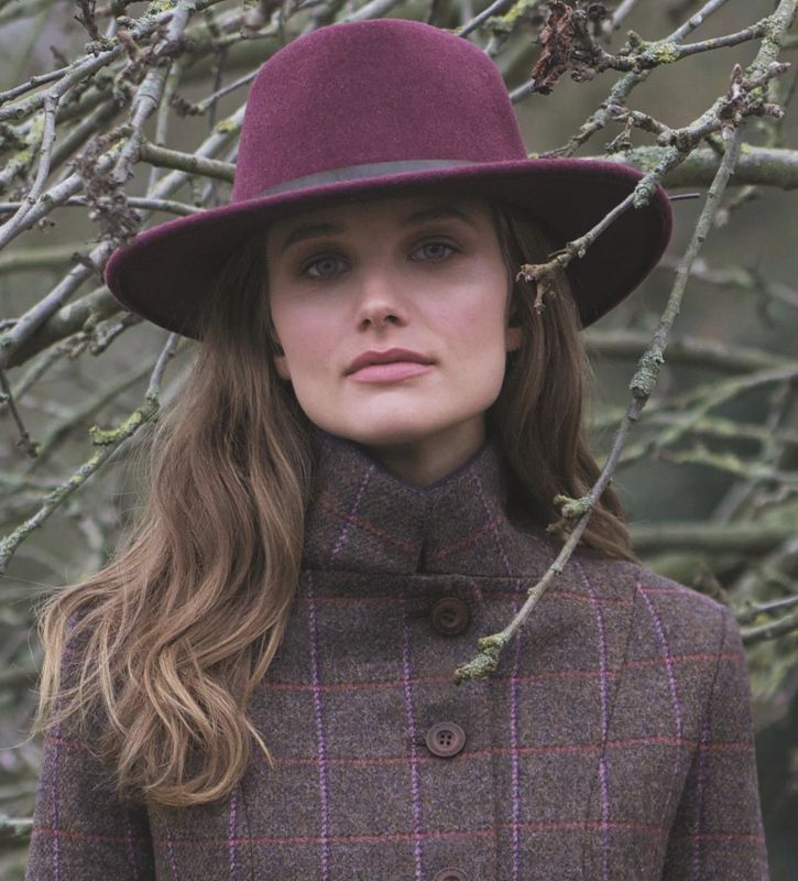 Boston Wool Felt Hat - Burgundy