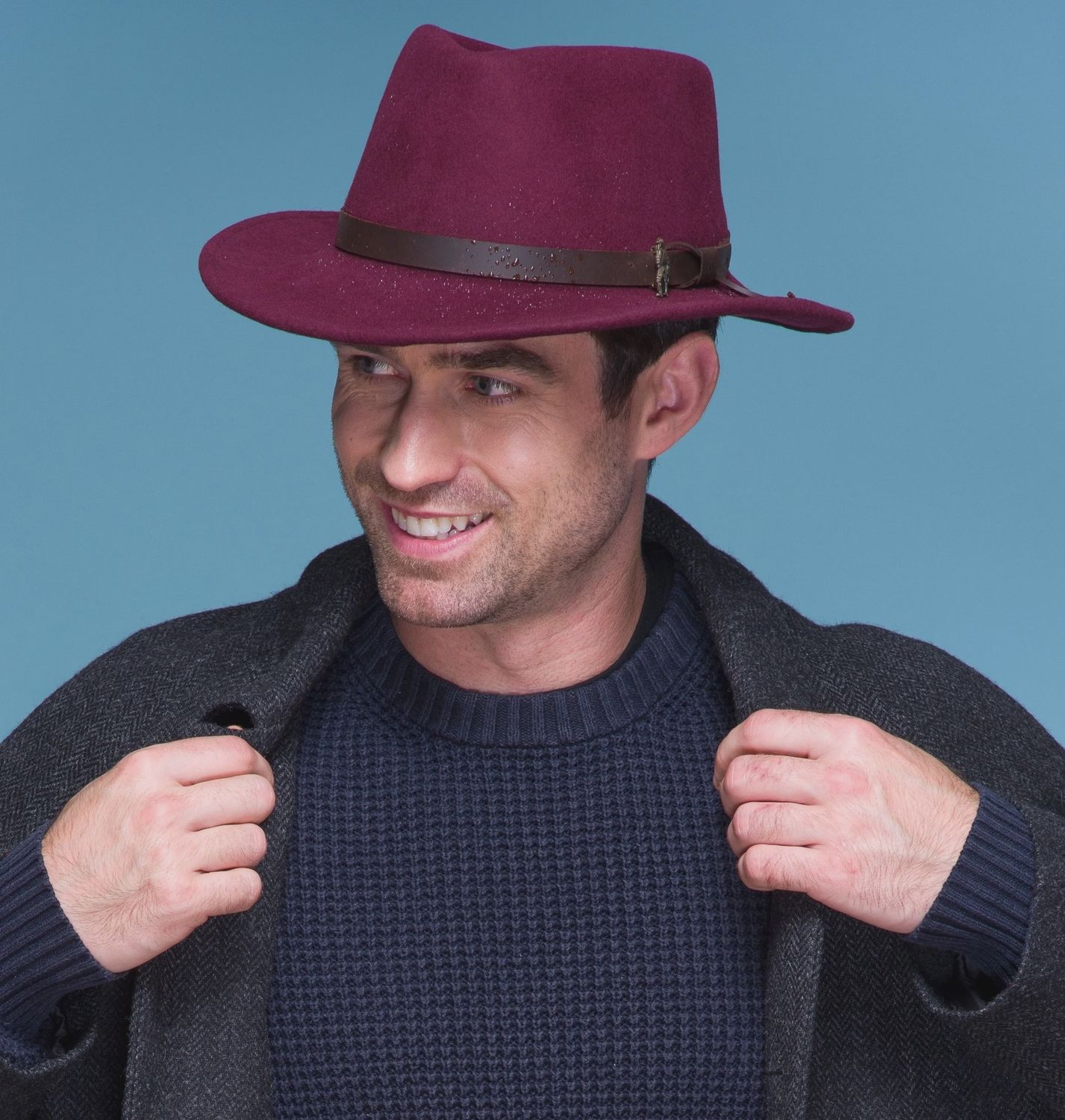 Boston Wool Felt Hat - Burgundy