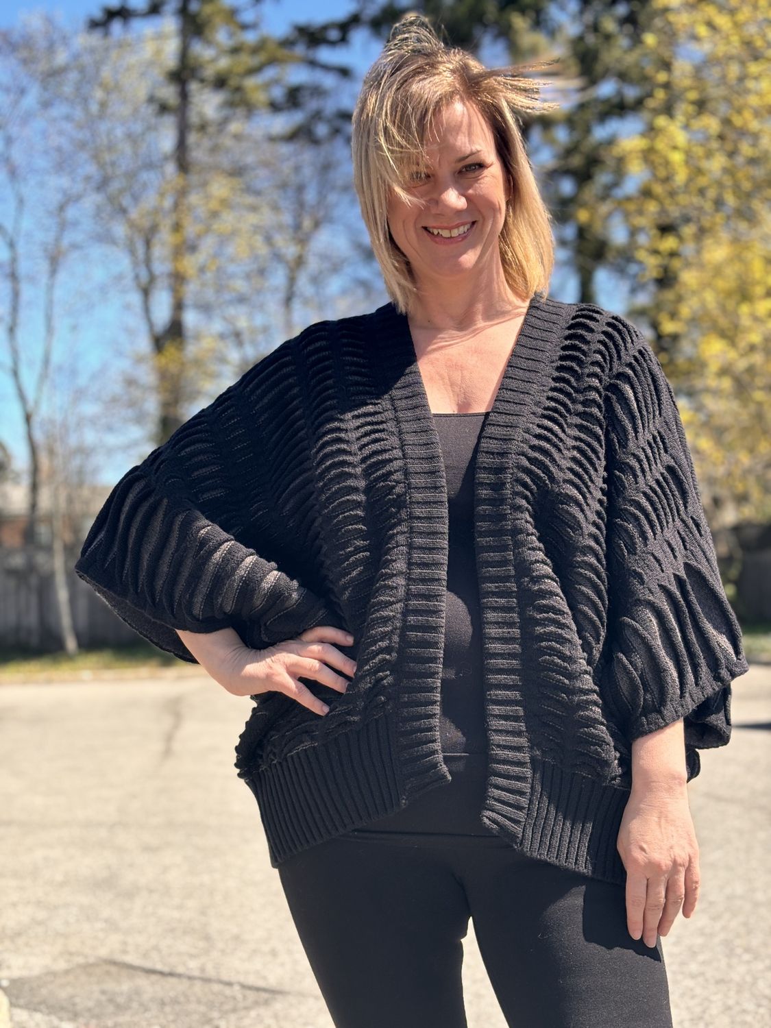 Atlantic Cardigan - Charcoal (X)