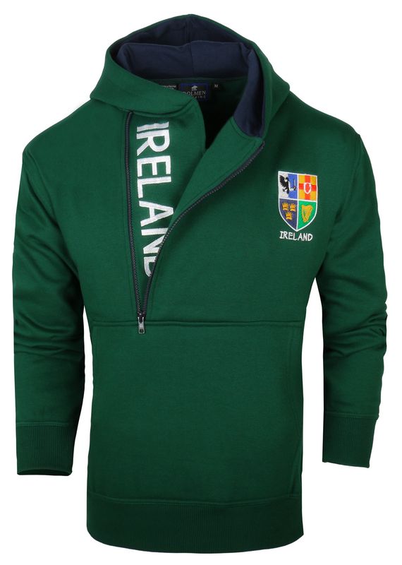 Ireland Half Zip Hoody - Bottle Green