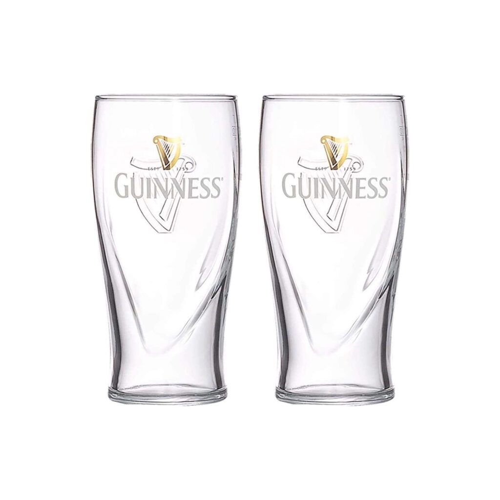 Guinness Embossed Can Pint Glass 2 Pack