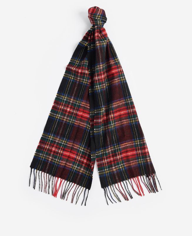 Barbour New Check Tartan Scarf - Black Stewart