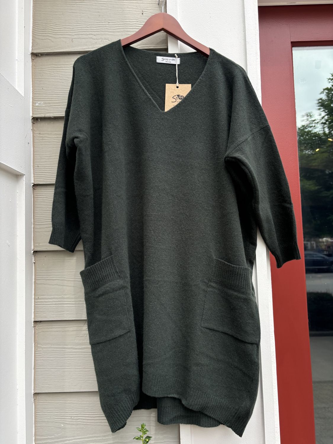 Wool &amp; Cashmere Dress - Olive