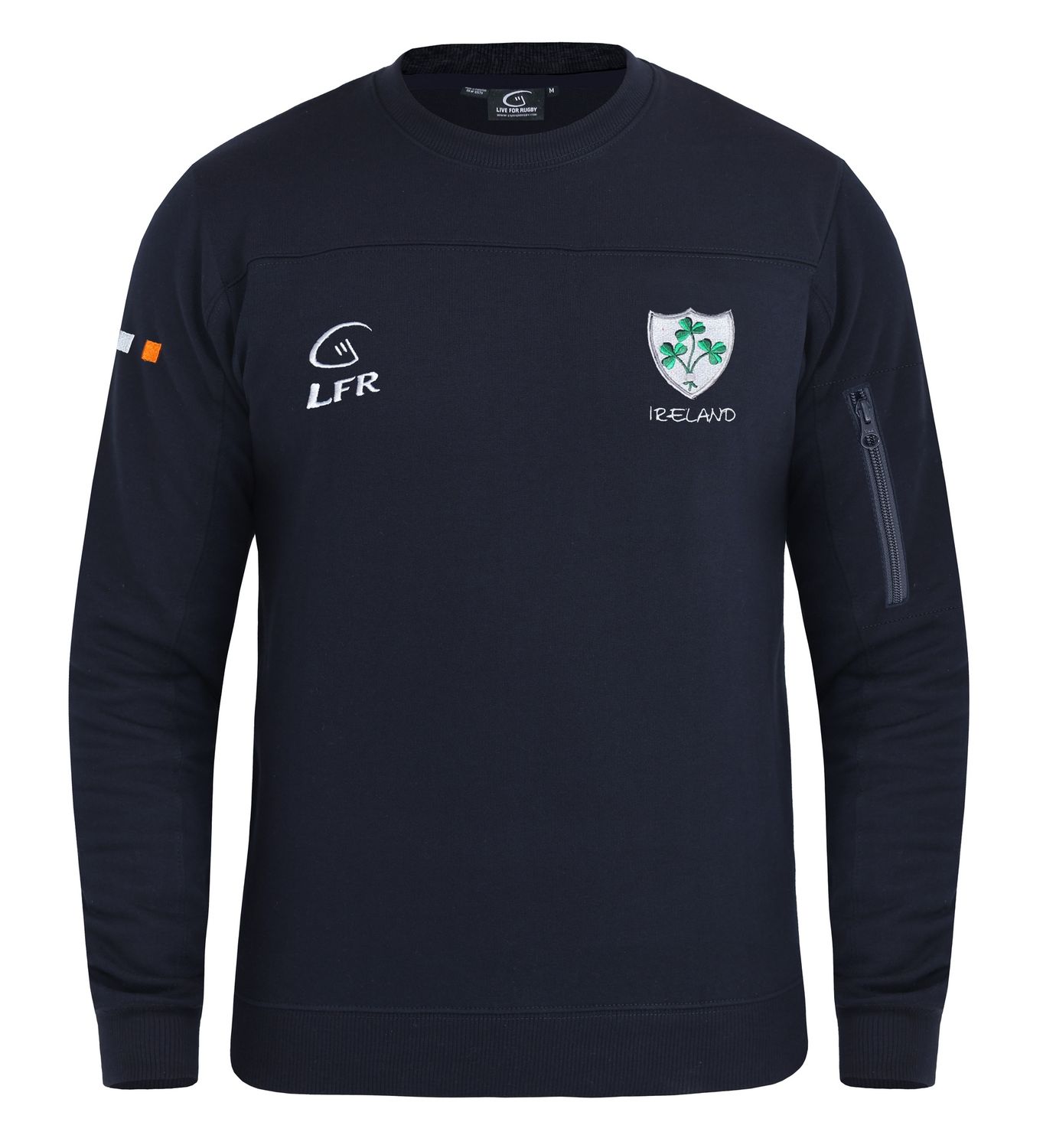 Crew Neck Rugby Side Zip Pocket (X)