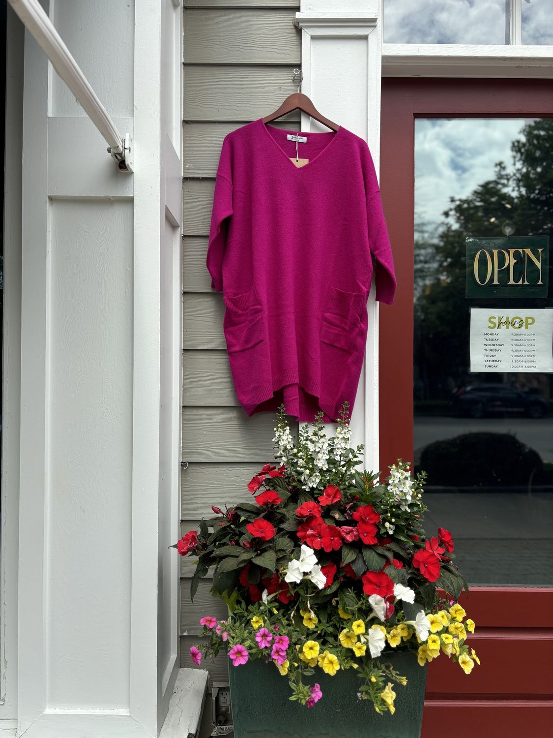 Wool &amp; Cashmere Dress - Magenta