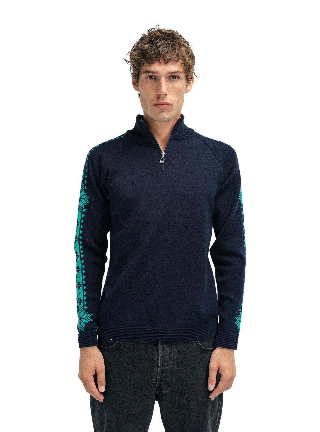 Geilo Masc Sweater - Marine Peacock