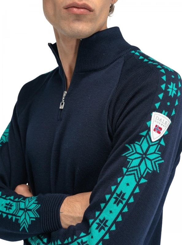 Geilo Masc Sweater - Marine Peacock