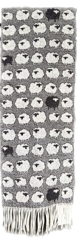 Mini Sheep Scarf-Charcoal