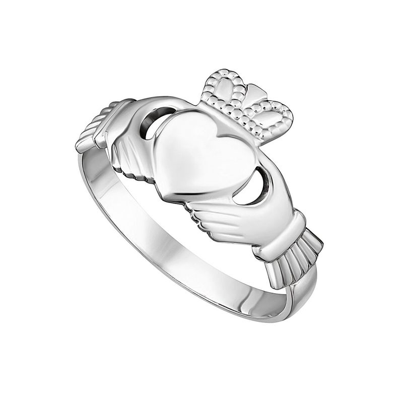 14K White Gold Claddagh Ring