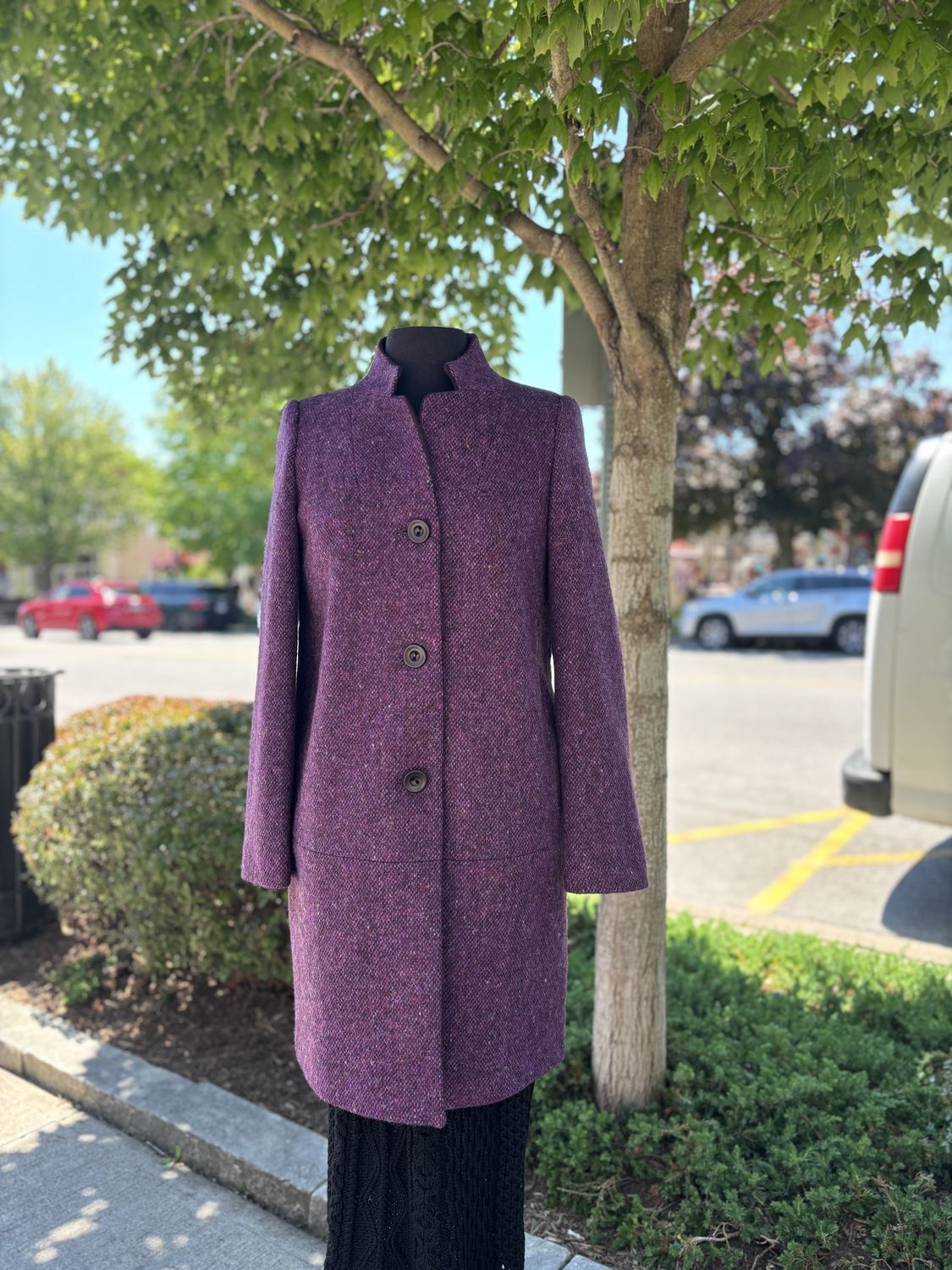 Mater Coat - Purple Tweed