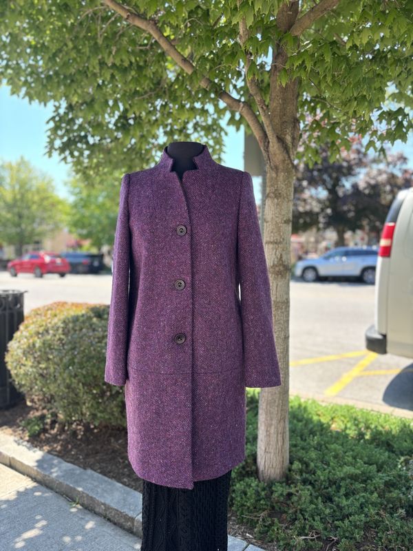 Mater Coat - Purple Tweed