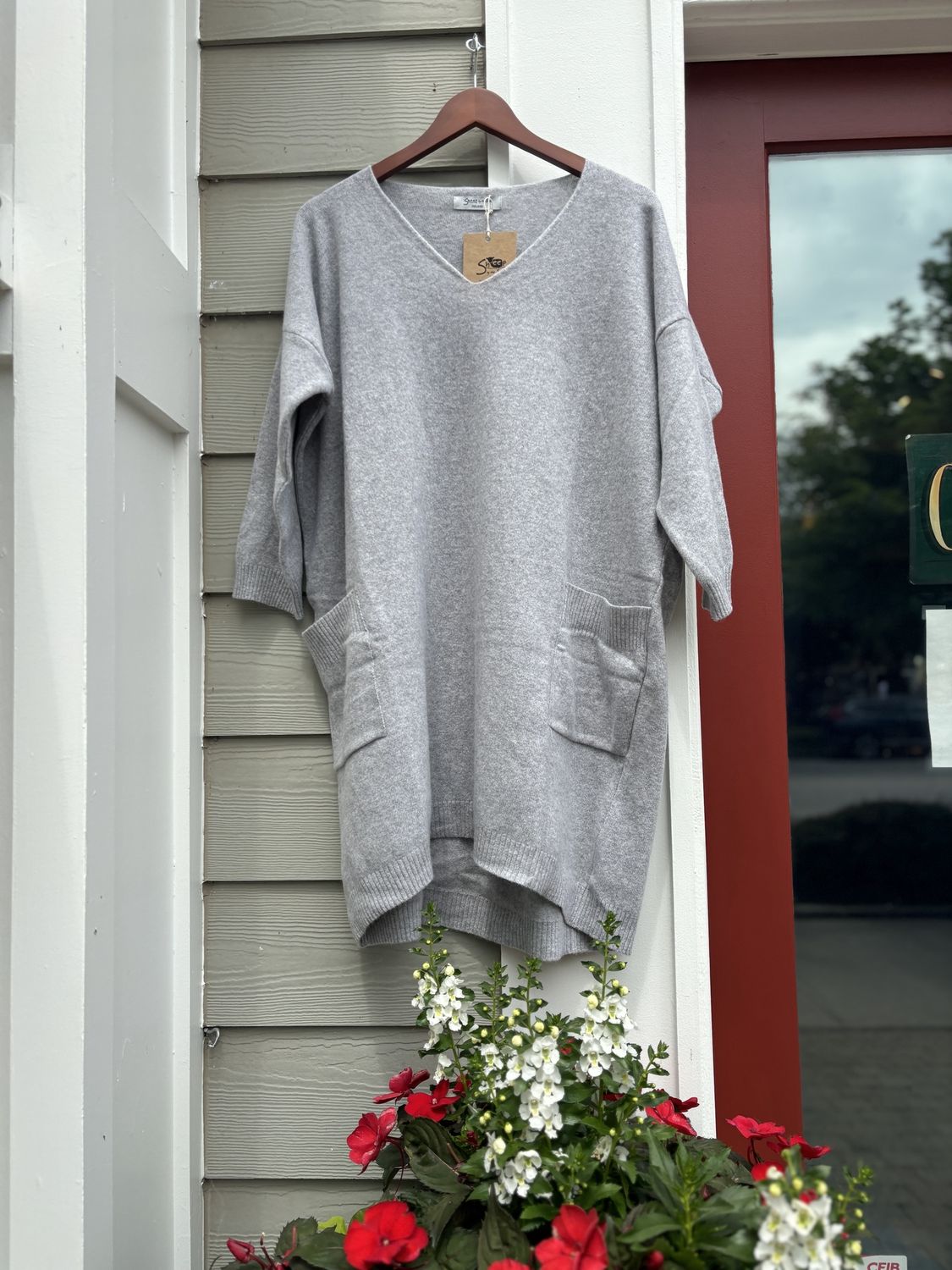 Wool &amp; Cashmere Dress - Light Grey