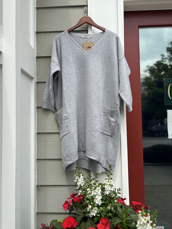 Wool &amp; Cashmere Dress - Light Grey