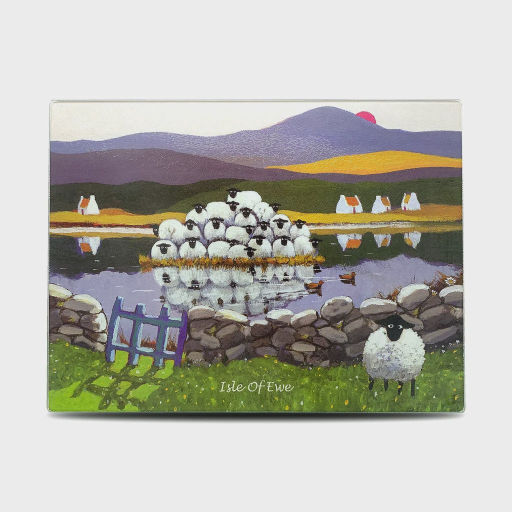 Thomas Joseph Glass Chopping Board - Isle of Ewe