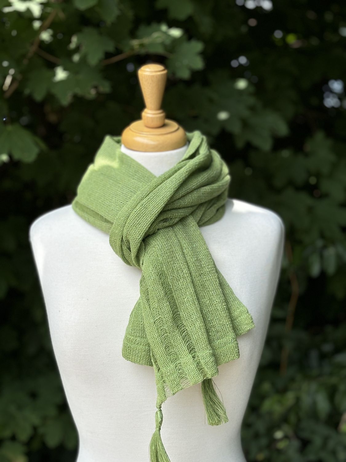 100% Linen Poncho - Sage green