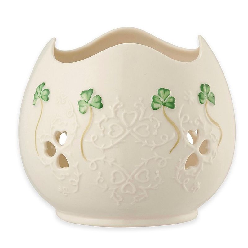 Belleek Shamrock Lace Votive
