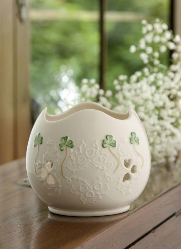Belleek Shamrock Lace Votive