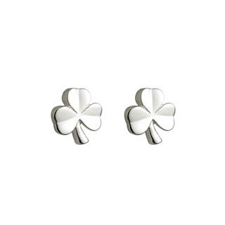 Kids Shamrock Sterling Silver stud earrings