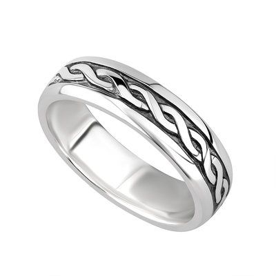 Ladies Celtic Knot Band-Sterling Silver