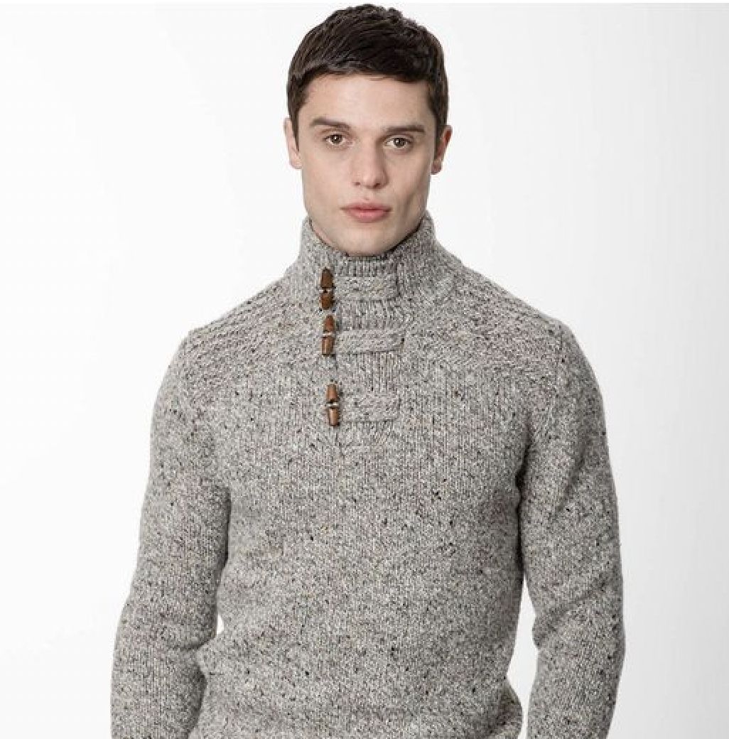 Fisherman Toggle Neck Sweater - Porridge