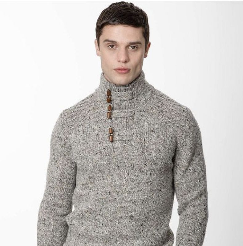 Fisherman Toggle Neck Sweater - Porridge