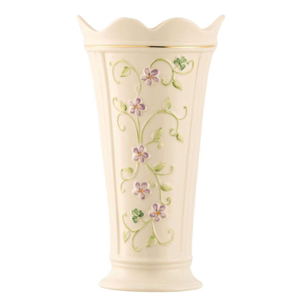 Belleek Classic Irish Flax 9.5&quot; Vase