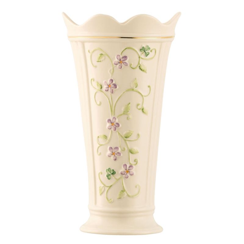 Belleek Classic Irish Flax 9.5&quot; Vase