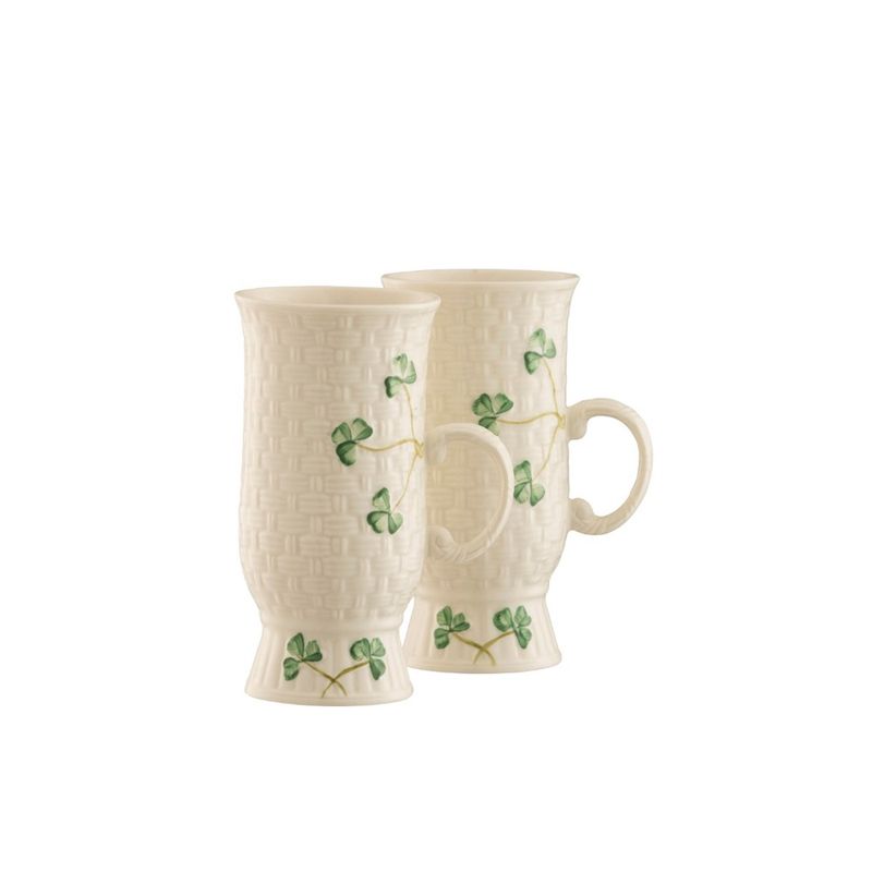 Belleek Shamrock Irish Coffee Mugs