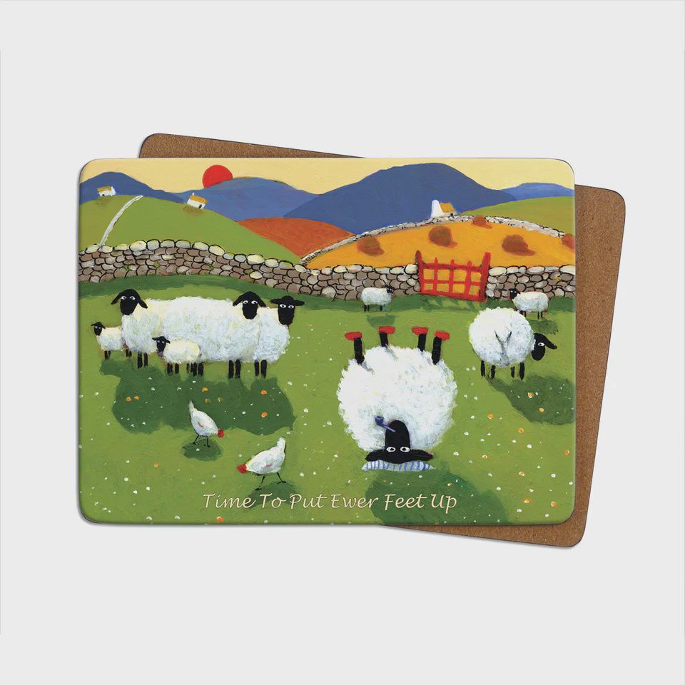 Thomas Joseph - Single Place Mat - Time To Put Ewer Feet Up