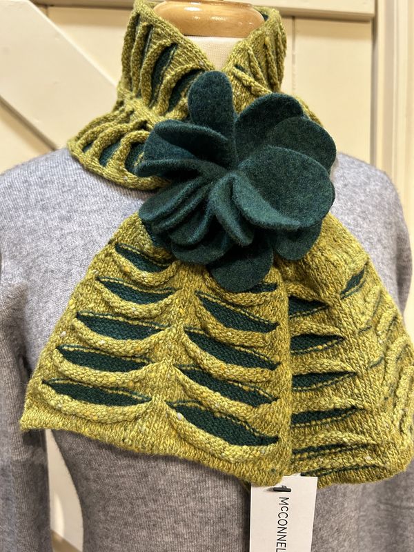 Kilcarra Floral Scarf - Moss