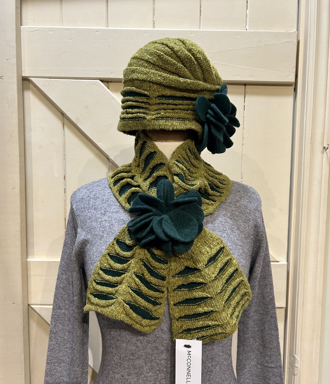 Kilcarra Floral Scarf - Moss