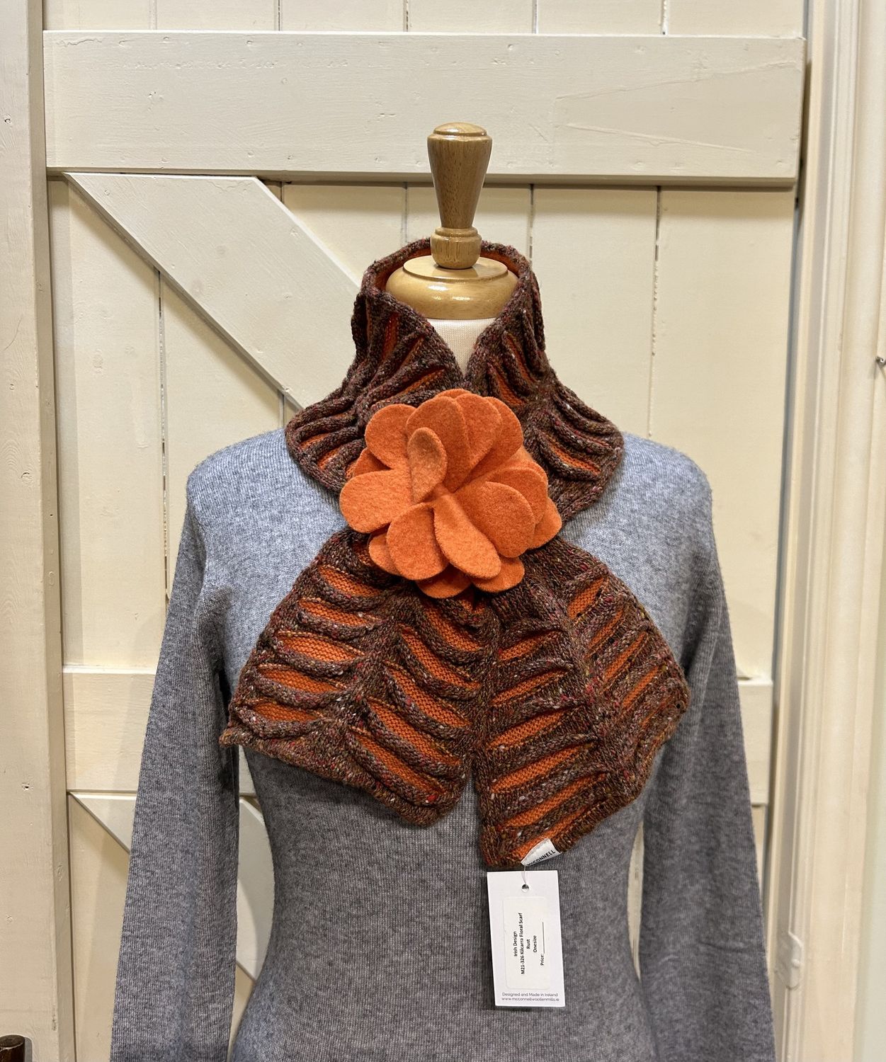 Kilcarra Floral Scarf - Rust