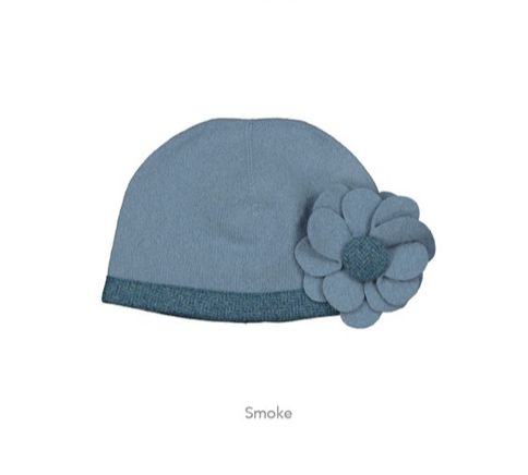 Floral Beanie - Smoke