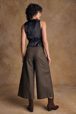 sheller シェリエ 5th check tweed culottes 5th check tweed culottes – shéller / シェリエ