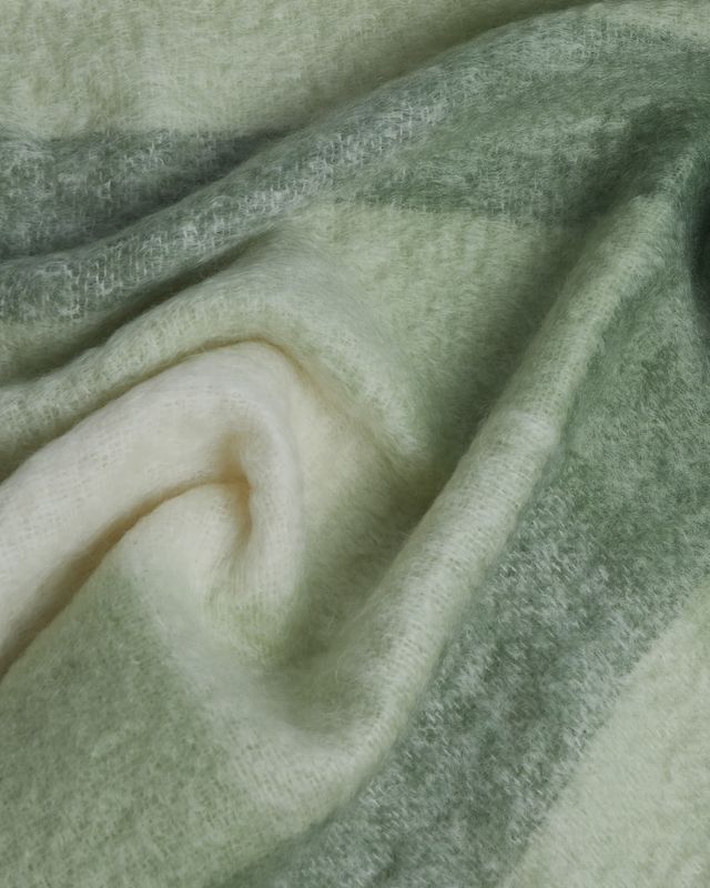 Foxford Newgrange Mohair Throw-Green