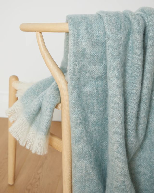 Foxford Glendalough Mohair Throw-Topaz
