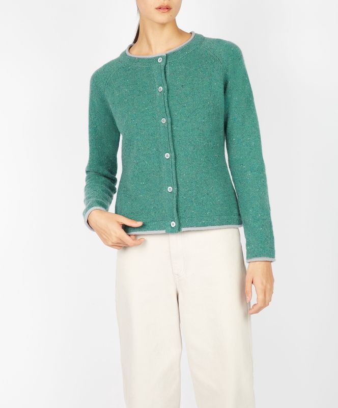 Killiney Cardigan - Seagreen Marl