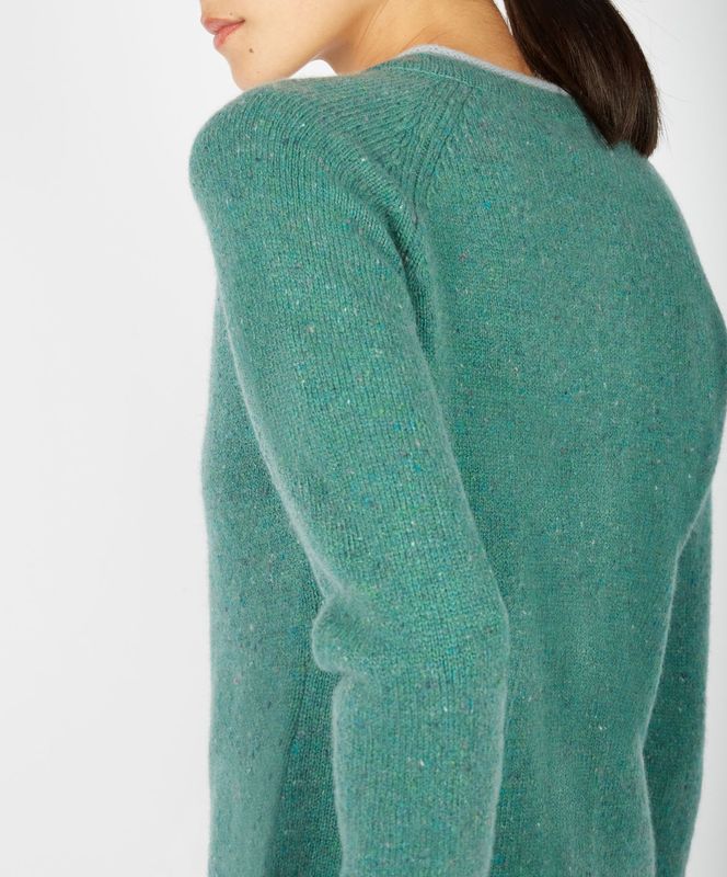 Killiney Cardigan - Seagreen Marl
